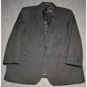 Joseph & Feiss Men's 52R Black 100% Wool Suit Sport Coat Blazer Jacket